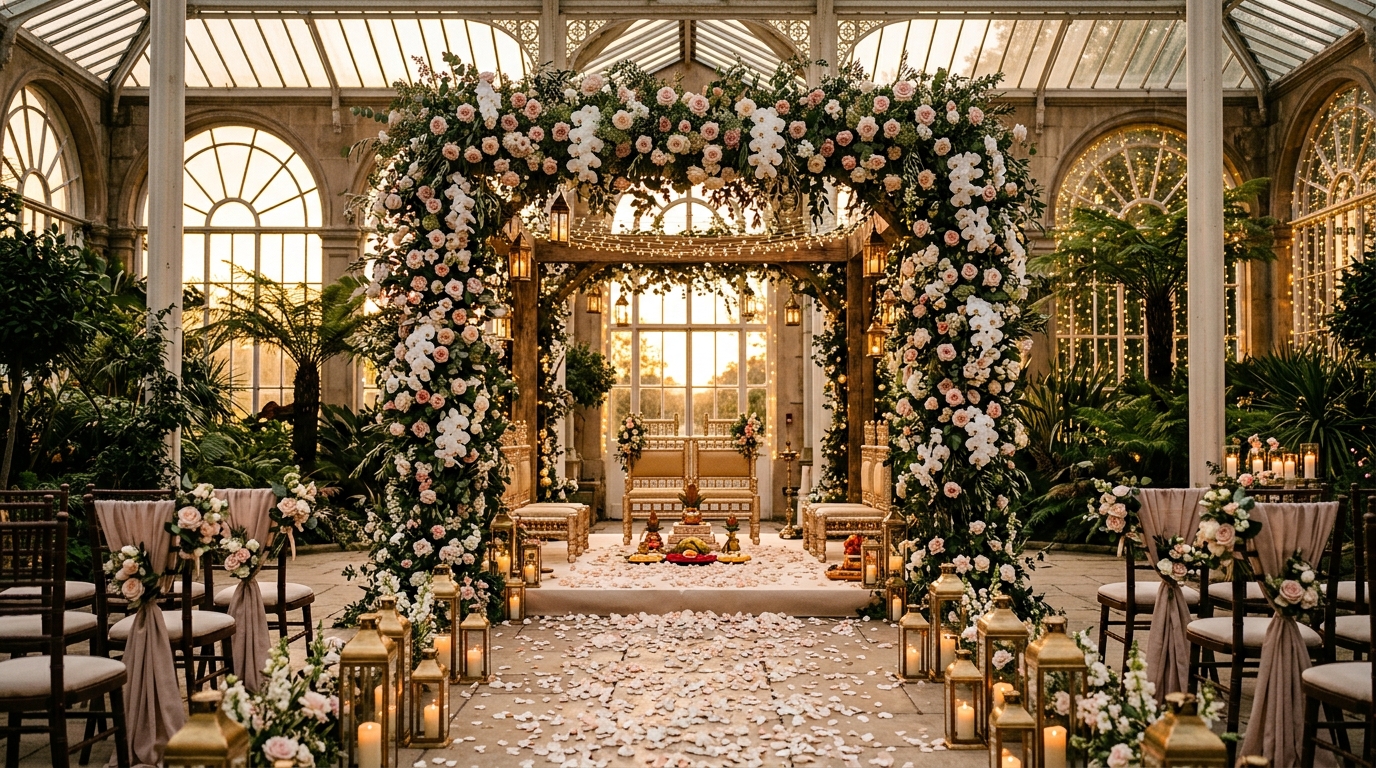 Floral mandap & venue